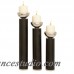 Cole Grey 3 Piece Wood and Aluminum Candlestick Set COGR9976